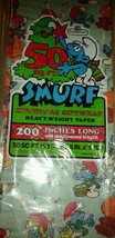 Vintage NEW 1982 Christmas Smurf Wrapping Paper HUGE 50 sq ft Awesome Nos - £27.69 GBP
