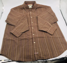 Columbia Sportwear Vertex Brown Striped Long Sleeve Shirt Sz Large - £10.92 GBP