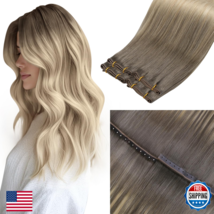 Laavoo Weft Butterfly Human Hair Extensions Balayage Brown Invisible 22 Inch - $170.45