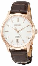 Seiko PRESAGE SARY 142 [Pleasage Mechanical Men&#39;s Watch Carf Band/Pink Gold] - £324.73 GBP