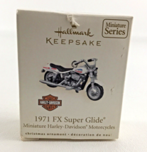 Hallmark Keepsake Ornament Harley Davidson Motorcycle Mini 1971 FX Super Glide - £15.54 GBP