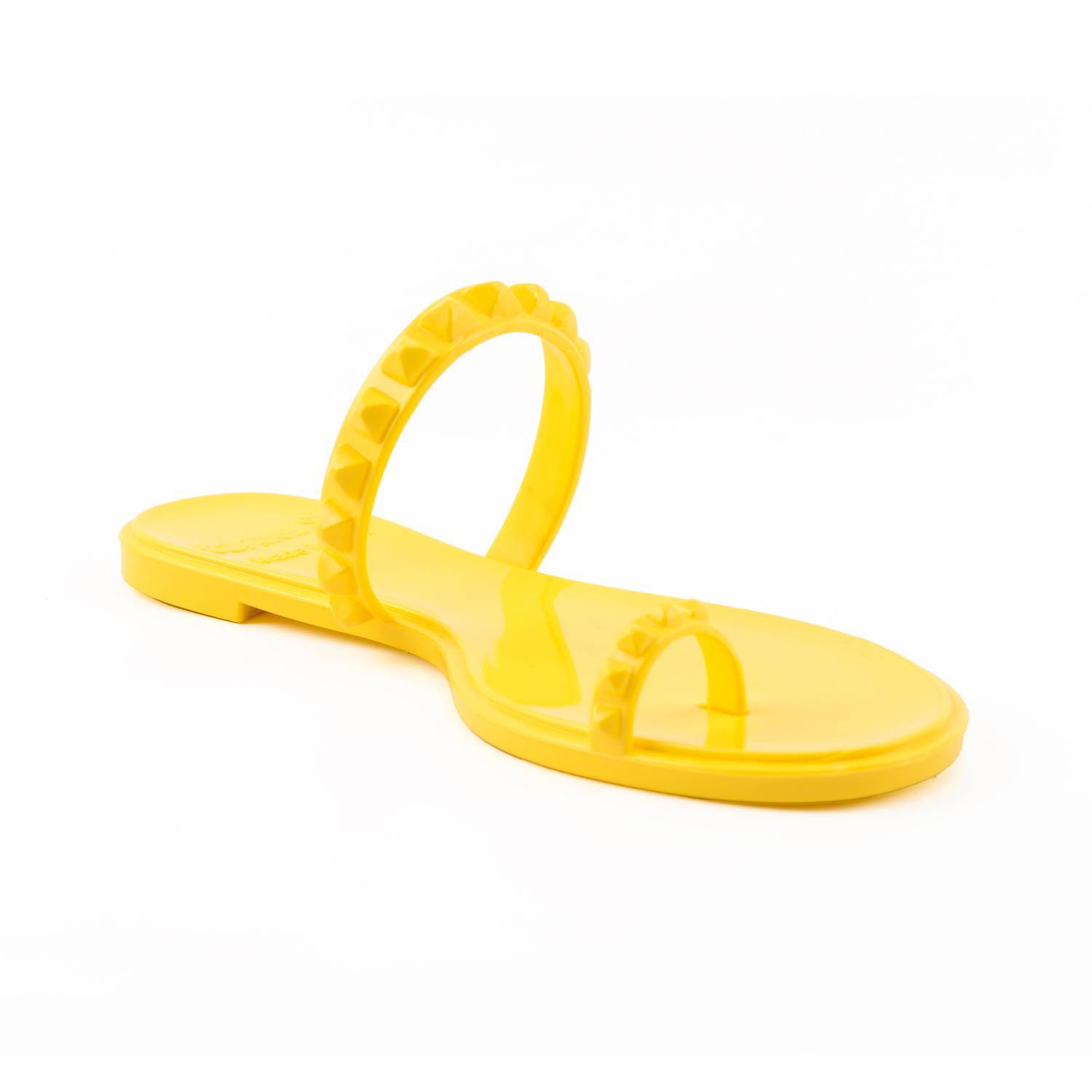 Carmen Sol maria flat sandal in Yellow