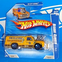 Hot Wheels 2010 Short Card HW City Works #123 Rescue Ranger Yellow HW EL... - $3.50