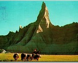 Ed Huether Ranch Badlands South Dakota SD 1965 Chrome Postcard F6 - $2.92