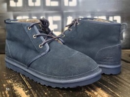 UGG Neumel Navy Blue Shearling Low Chukka Ankle Boots Shoes 3236 Men 15 - $88.83