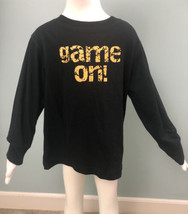 NWT Boy&#39;s Gymboree L/S Black Game On! Graphic T-Shirt Sz 3 - $12.86