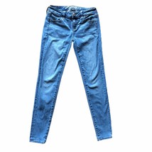 American Eagle Jeans Womens Juniors 0 Straight Leg 5 Pocket Super Stretc... - £19.92 GBP