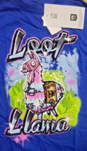Boys Fortnite BlueT-Shirt Top Loot Llama Ninja Cool Epic Games XL 14-16 New - £9.31 GBP