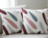2-Pack CaliTime Two-Tone Abstract Symmetrical Rain 18" X 18" Throw Pillo... - $14.69