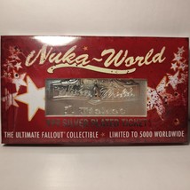 Fallout Nuka World Ticket Replica Silver Plated Ingot Official Figurine - £26.62 GBP