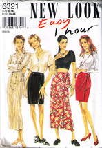 Misses&#39; WRAP SKIRT 1994 New Look Pattern 6321 Sizes 8-12 - £9.38 GBP