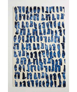 Indigo Brushstroke Rug – Hand-Tufted Wool Carpet - $439.00+