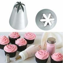 Russian Bakeware Pastry Tips Stainless Steel Rose Flower Cherry Blossoms Baking  - £11.56 GBP