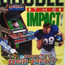 Super High Impact Arcade Flyer Original Video Game Football 8.5&quot; x 11&quot; Vintage - £18.95 GBP