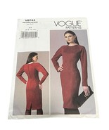 Vogue V8744 Sewing Pattern Misses Dress Sizes 6-8-10-12 Easy/Fitted Knee... - $10.53 CAD