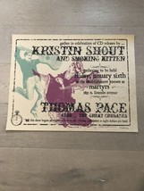 Chicago Martyr’s Mile 44 POSTER Kristin Shout and Smoking Kitten &amp; Thomas Page - £20.11 GBP