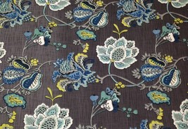 RICHLOOM LEOPOLD AQUAMARINE BLUE LARGE FLORAL MULTIPURPOSE FABRIC BY YAR... - £10.65 GBP