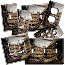 COWBOY HAT RUSTED HORSESHOE ROPE LIGHT SWITCH OUTLET COUNTRY WESTERN WAL... - £12.79 GBP+