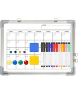 Monthly Calendar Dry Erase Whiteboard for Wall, 16&quot; x 12&quot; Magnetic WhiteBo - £21.21 GBP