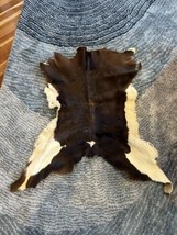 Real Cowhide Rug Approximately 2 by 3 ft. Good Condition Preowned Blemishes - £38.91 GBP