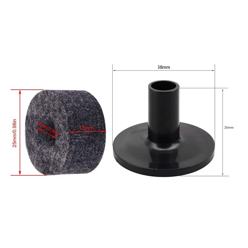 Sporting 8PCS Cymbal Stand 25mm Felt Washer + 2PCS Cymbal Sleeves Replacement fo - £23.55 GBP