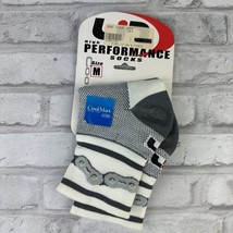 Lin Performance Bike Chain Socks Cycling Running CoolMax Gray White Size... - $172.97 MXN