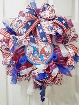 Patriotic, 4th July Themed Everyday Wreath, Deco Mesh, Home Decor, Free ... - £51.25 GBP