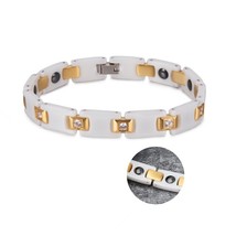 Vinterly Women Ceramic Bracelet Health Energy Hematite Ceramic Bracelets Female  - £26.78 GBP