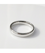 Silver Stainless Steel Minimalist Band Ring 4mm - $12.00