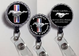 Ford mustang lot of 3 work Retractable Reel ID Badge Holder nurse Dr Rt ... - £12.33 GBP