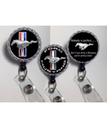 Ford mustang lot of 3 work Retractable Reel ID Badge Holder nurse Dr Rt ... - £12.47 GBP