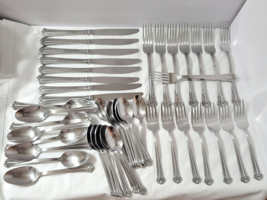 Lot 45 Pcs ONEIDA 18/10 Stainless Flatware BALTIMORE Svc 7 + Forks Spoon... - $186.90