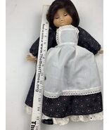 Vintage Made in France Porcelain Doll 15” Black Dress White Apron Sleep ... - $406.41 MXN