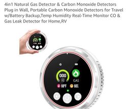 Carbon Monoxide Detectors &amp;Natural Gas Leak Detector, Portable 4-in-1 - $19.68