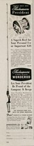 1955 Print Ad Shakespeare President Fishing Reels &amp; Wonderod Kalamazoo,MI - $12.88