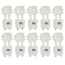 10 Pack Sunlite 13Watt Spiral Energy Star CFL Light Bulb GU24 Base Warm White - £104.70 GBP