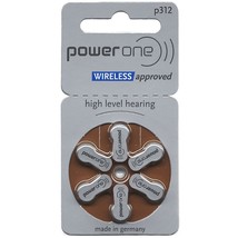 4 X Power One p312 Hearing Aid Battery No Mercury (10 Packs of 6 Each) - £45.66 GBP