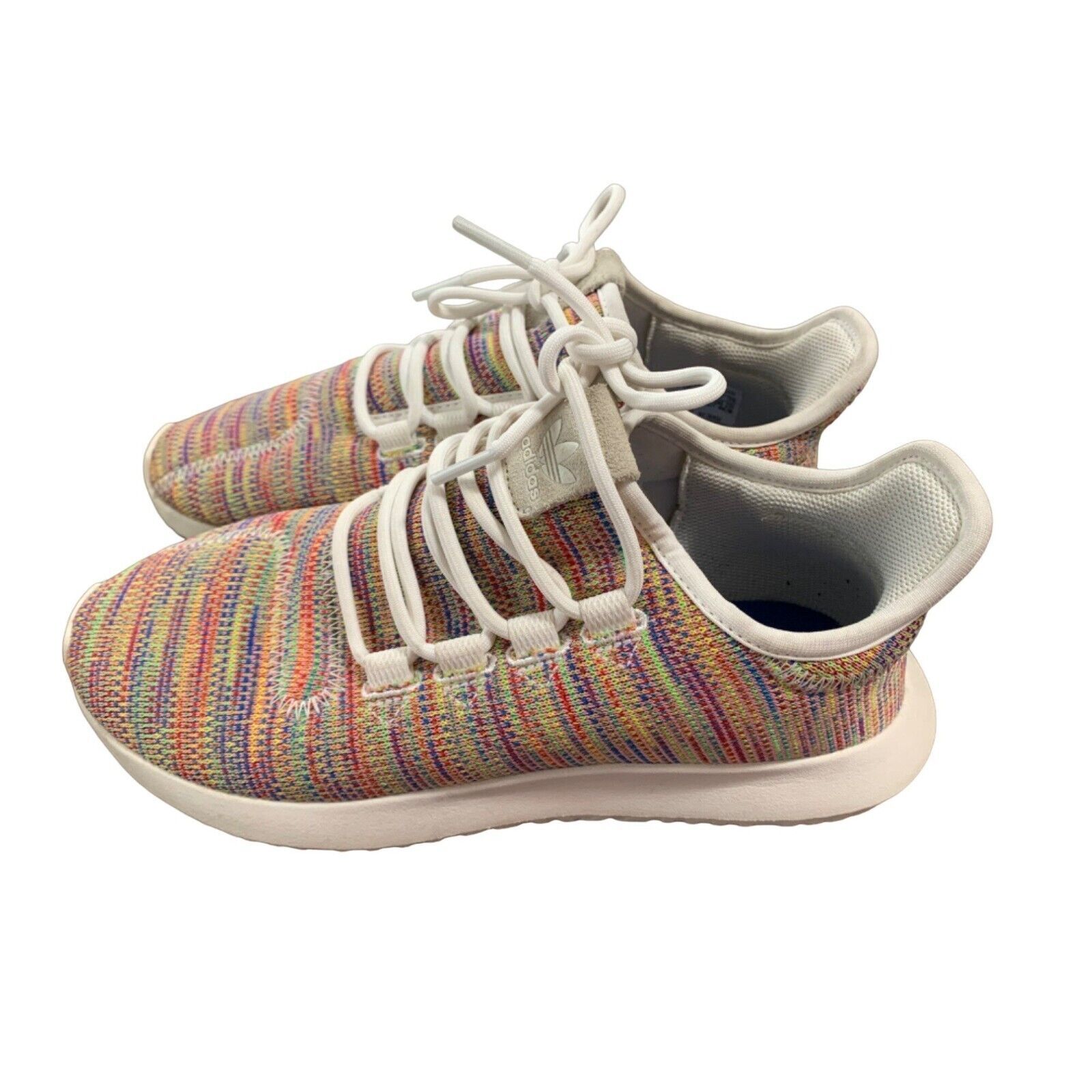 Adidas Womens Size 6 Sneaker Shoes Tubular Flyknit Multicolor Shadow ART... - £19.35 GBP