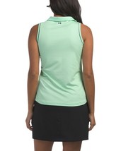 NWT Ladies UNDER ARMOUR Mint Green Playoff Sleeveless Polo Golf Shirt - M image 2