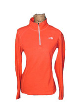 The North Face Jacket Adult M Orange Fleece 1/4 Zip Mock Neck Casual Womens - $18.00