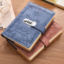 Thick PU Leather Vintage Journal A5 Notebook Lined Paper Writing Lock Diary  - £25.71 GBP