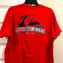 Quicksilver Honolulu Hawaii Red Black Wave Short Sleeve Tee Shirt - £10.61 GBP