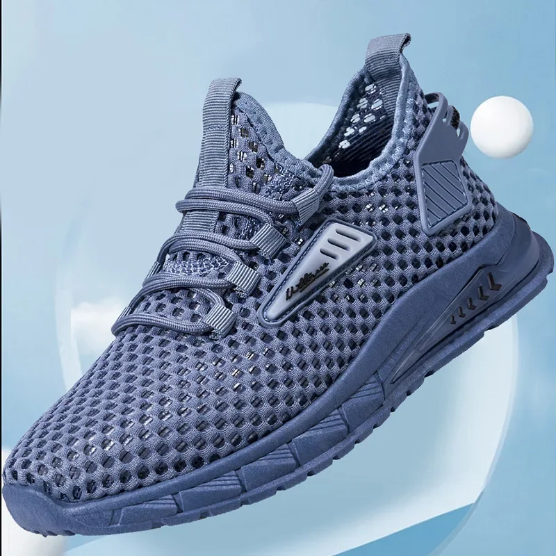 Summer New Large Size Men&#39;s Shoes Fashion Mesh Hollowed Out Breathable Casual Sn - £35.48 GBP