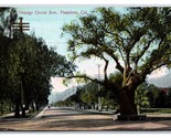 Orange Grove Avenue Street View Pasadena CA California UNP DB Postcard P16 - $3.91