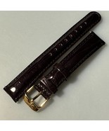 Original Invicta Genuine Leather Watch Band Strap ~ Black ~ 16mm~Gold To... - $446.87 MXN
