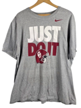 OU T Shirt Size XXL 2XL Mens Just Do It Nike Tee Gray Oklahoma Sooners - $27.87