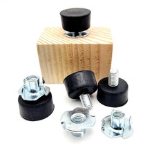 Shop Table Feet Set Adjustable Leveling Screw Wood 9/16&quot; Tall Pack of 4 - $16.95