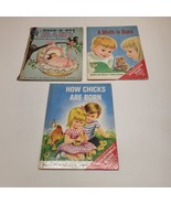 3 Vintage Rand McNally ~ How Chicks Are Born, A Moth Is Born &amp; Rock-A-By... - £10.04 GBP