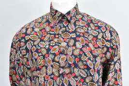 Mens Silk Uomo By Nak Silk Shirt Long Sleeve Button Down M - £31.42 GBP