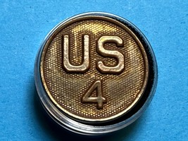 CIRCA 1910-1937, U.S. 4th REGIMENT, COLLAR DISK, TYPE I, ENLISTED, U.S. ... - €12,96 EUR